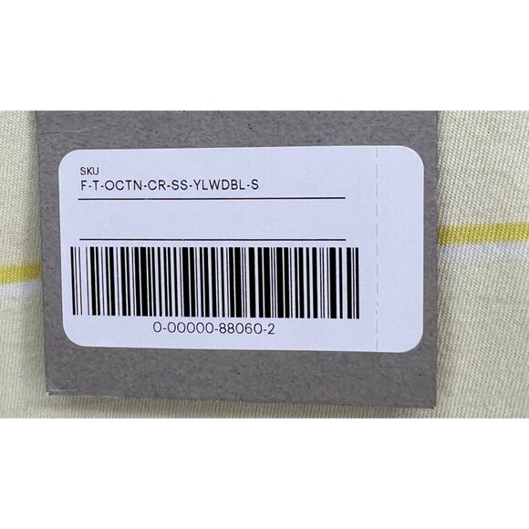 Everlane T Shirt Womens S Butter Yellow Striped Organic Cotton Preppy Casual NEW - Picture 11 of 13